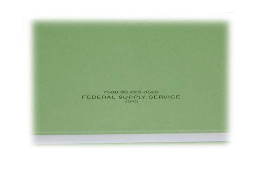 AbilityOne 7530002223525 United Book Press Green Accounting Book 10-1/2 X 8 - 192 Sheet(S) - 8" X 10.50" Sheet Size - 36/Case