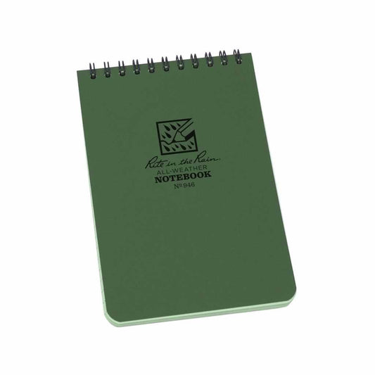 AbilityOne 7530014982078 Rite In The Rain Notebook - 4 X 6 - Green