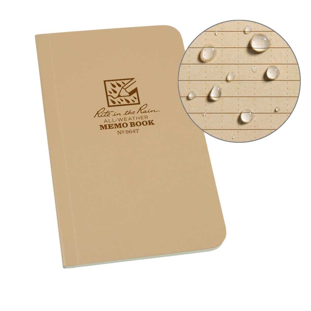 AbilityOne 7530015362648 Memo Book - Tan - 3.5 X 6