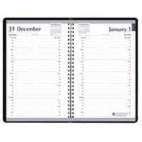 AbilityOne 7530016007580 Daily Desk Planner Dated 2023 Wire Bound Non-Refillable Black Cover