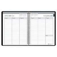 AbilityOne 7530016007615 Weekly Desk Planner Dated 2023 Wire Bound Non-Refillable Black Cover