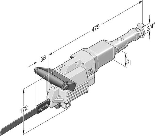 Fein 75340813000 Pneumatic Hacksaw