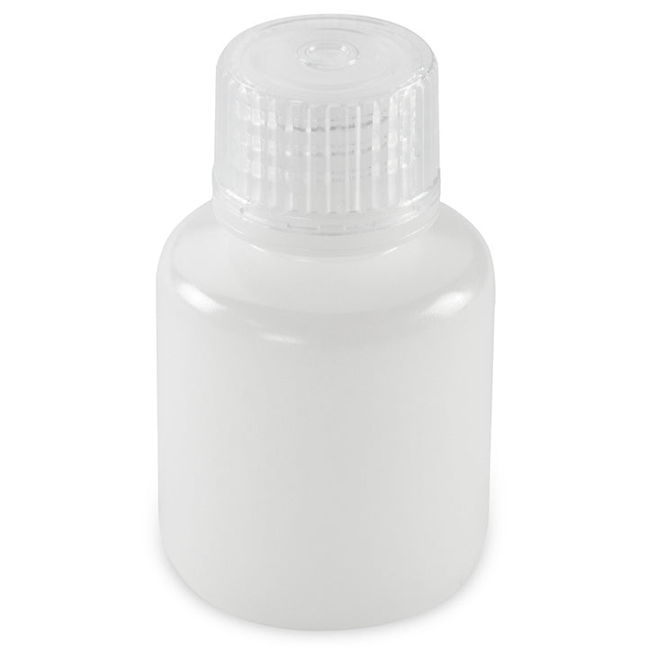 Globe Scientific 7560008BKS Bottle Narrow Mouth Boston Round HDPE with PP Closure 8mL Bulk Packed with Bottles and Caps Bagged Separately 2000/Case