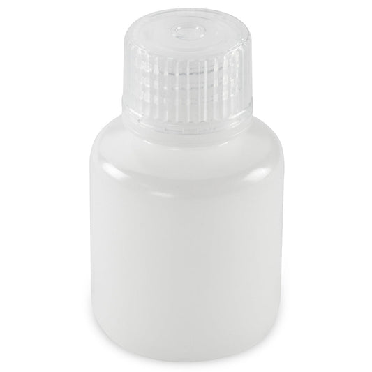 Globe Scientific 7560030BKS Bottle Narrow Mouth Boston Round HDPE with PP Closure 30mL Bulk Packed with Bottles and Caps Bagged Separately 1000/Case