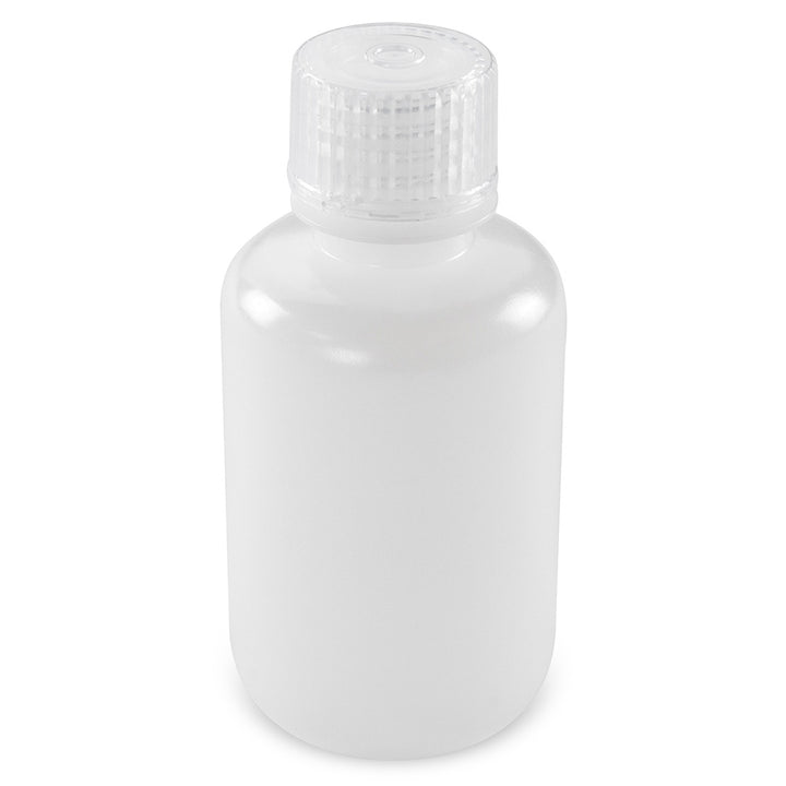 Globe Scientific 7560008BKS Bottle Narrow Mouth Boston Round HDPE with PP Closure 8mL Bulk Packed with Bottles and Caps Bagged Separately 2000/Case