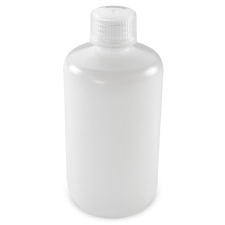 Globe Scientific 7560008BKS Bottle Narrow Mouth Boston Round HDPE with PP Closure 8mL Bulk Packed with Bottles and Caps Bagged Separately 2000/Case