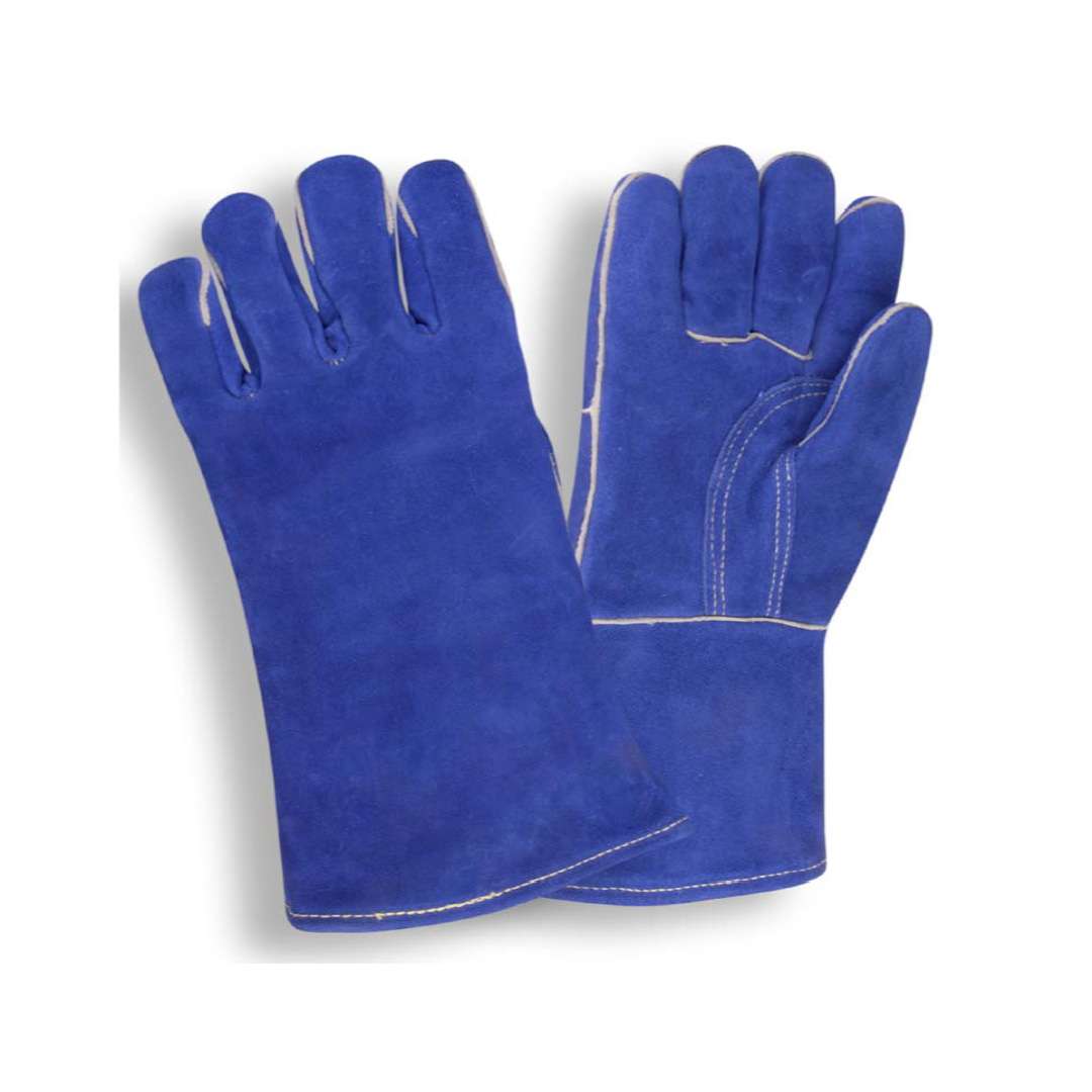 Cordova Safety 7620 Welders Gloves, Blue, Select Shoulder Leather Welders Gloves, One Piece Back, Reinforced Palm, Cotton Sock Lining, Sewn with Kevlar® Thread
