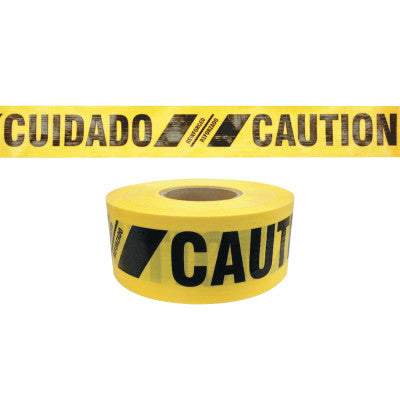 Presco SBR35XY13 Reinforced Caution Cuidado Tape 3" X 500' (1 RL)