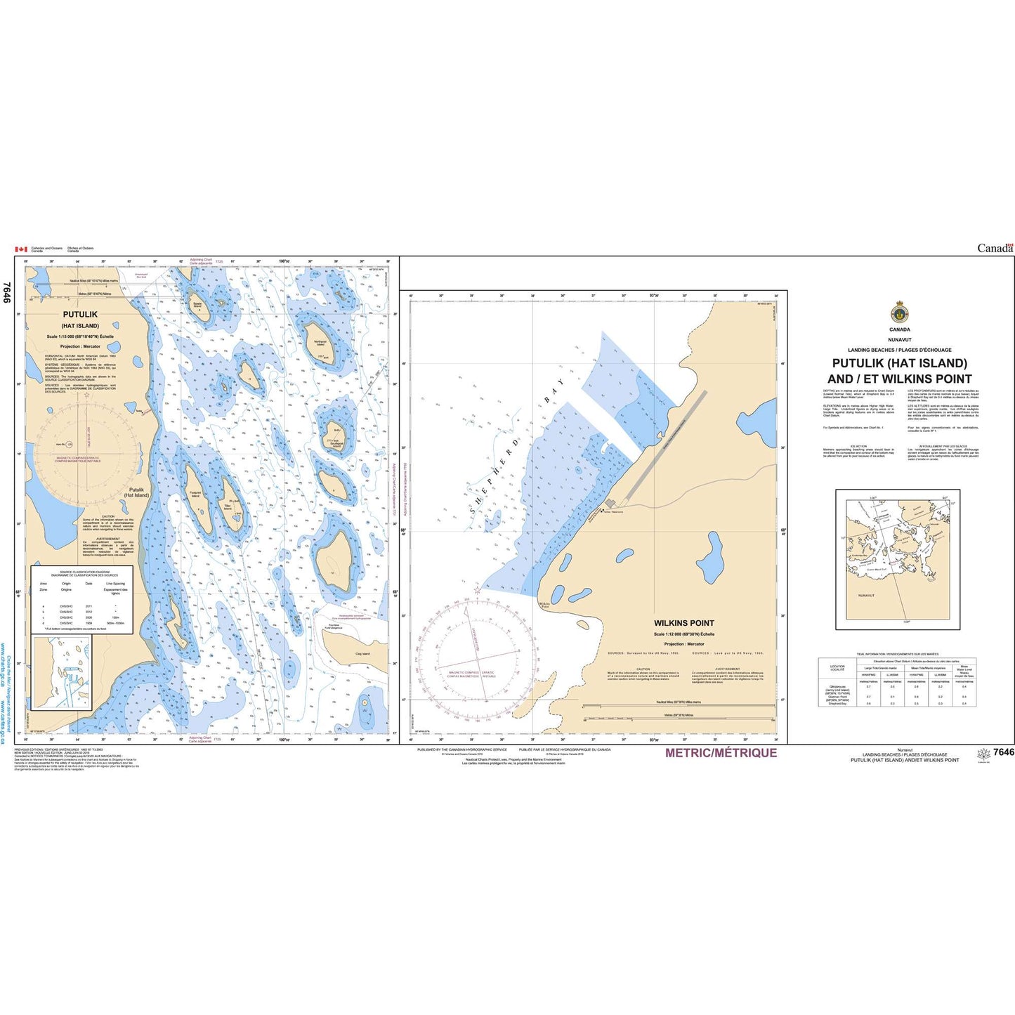 Paradise Clay CAN7646 CHS Chart McClintock Bay and/et Wilkins Point