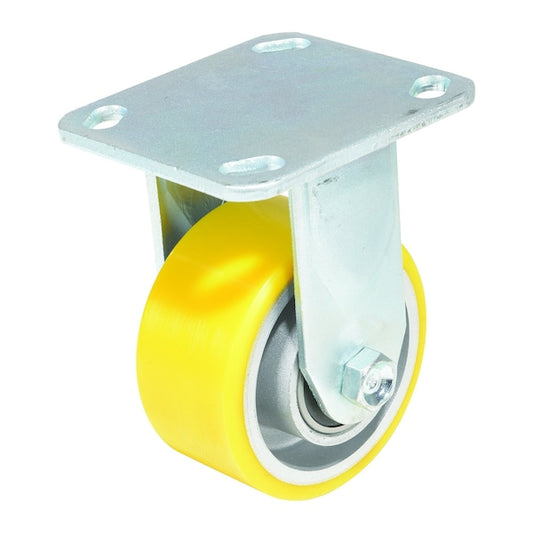 Vestil CST-PY-4X2PUA-R Polyurethane Rigid Caster 4 In. Diameter x 2 In. Width 440 Lb. Capacity Yellow/Gray