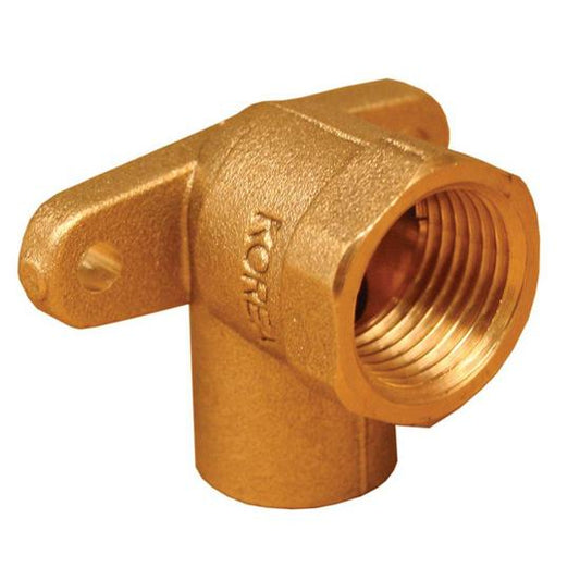 Jones Stephens K102590050 1/2" C x FIP Forged Brass 90° Drop Ear Elbow