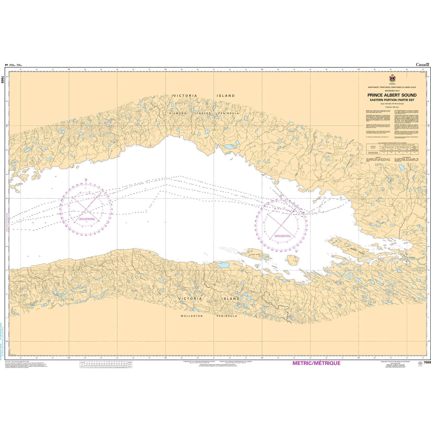Paradise Clay CAN7669 CHS Chart Prince Albert Sound Eastern Portion/Partie Est