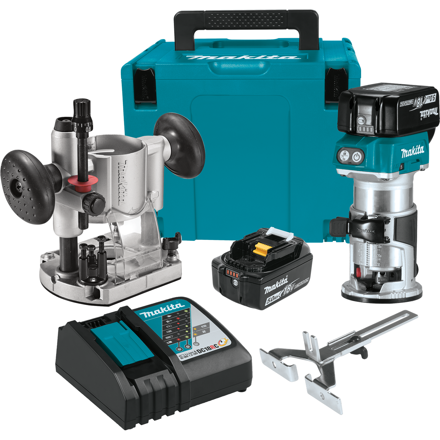 Makita XTR01T7 18V LXT® Lithium‘Ion Brushless Cordless Compact Router Kit (5.0Ah)