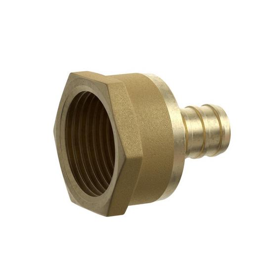 Jones Stephens C76042LF 1/2" F1807 x 3/4" FIP Brass PEX Adapter, Bag of 25