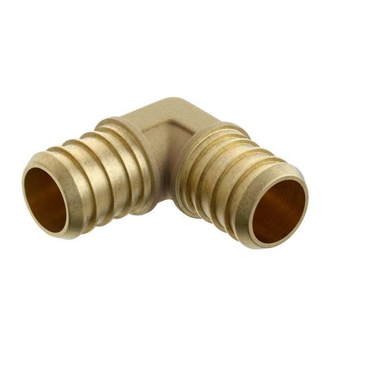 Jones Stephens C76009LF 3/4" F1807 Brass PEX 90° Elbow, Bag of 50