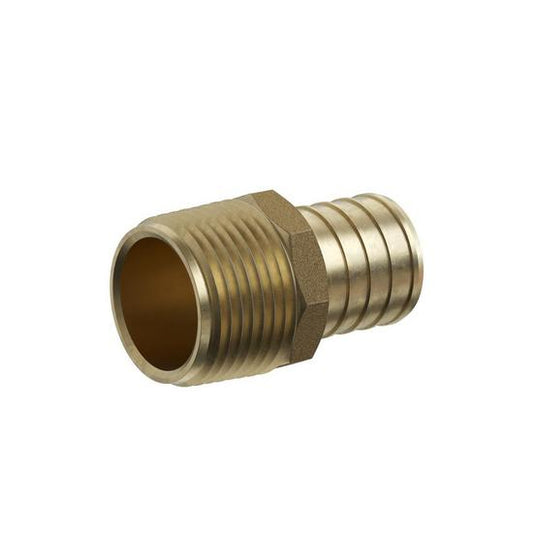 Jones Stephens C76038LF 1" F1807 x 3/4" MIP Brass PEX Adapter, Bag of 25