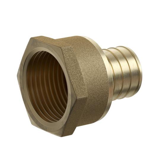 Jones Stephens C76044LF 1" F1807 x FIP Brass PEX Adapter, Bag of 25