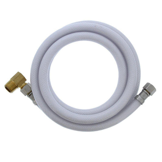 Jones Stephens S04430 3/8" Compression x 3/8" Compression x 72” Flexible Vinyl Dishwasher Connector with 3/8” MIP 90° Elbow