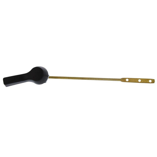 Jones Stephens T0105WB Matte Black Tank Trip Lever with 8" Brass Arm, Metal Spud and Nut