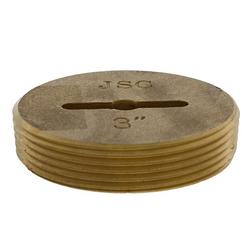 Jones Stephens P58301 3” Brass Slotted Plug with 5/16” Tapped Hole