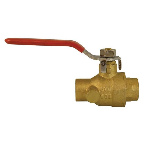 Jones Stephens B67215 3/4 SWEAT BRASS BALL & WASTE VALVE