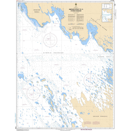 Paradise Clay CAN7738 CHS Chart Simpson Strait to/ Storis Passage