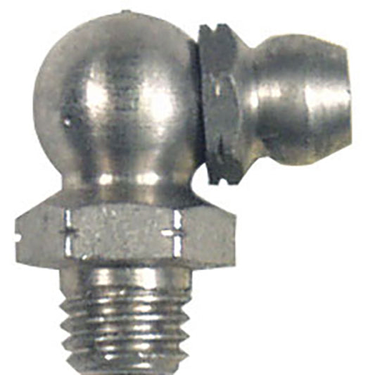 American Lube 777-142890 1/4"-28 Taper, 90 Degree, .69" Long, Stainless Steel Grease Fitting