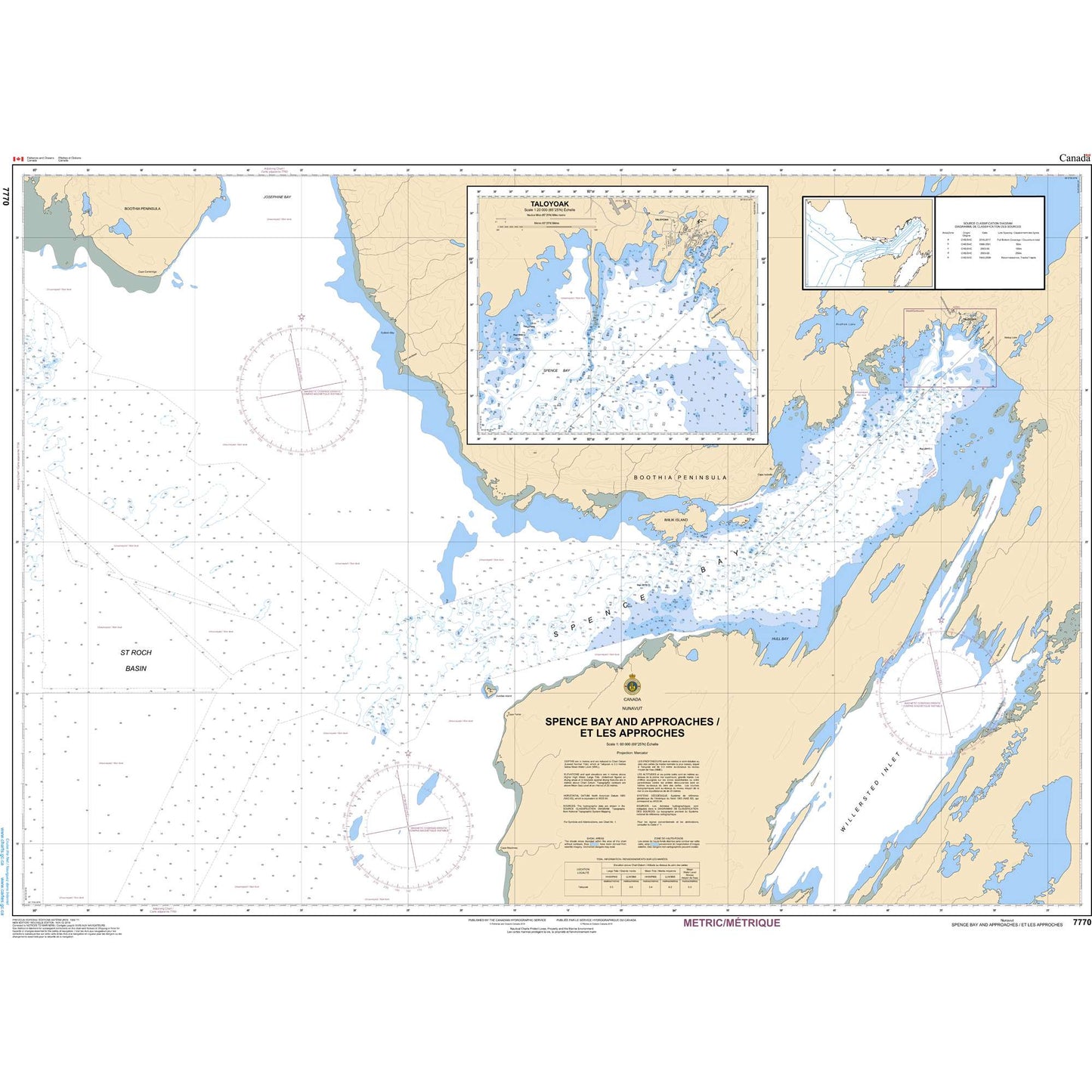 Paradise Clay CAN7770 CHS Chart Spence Bay and Approaches