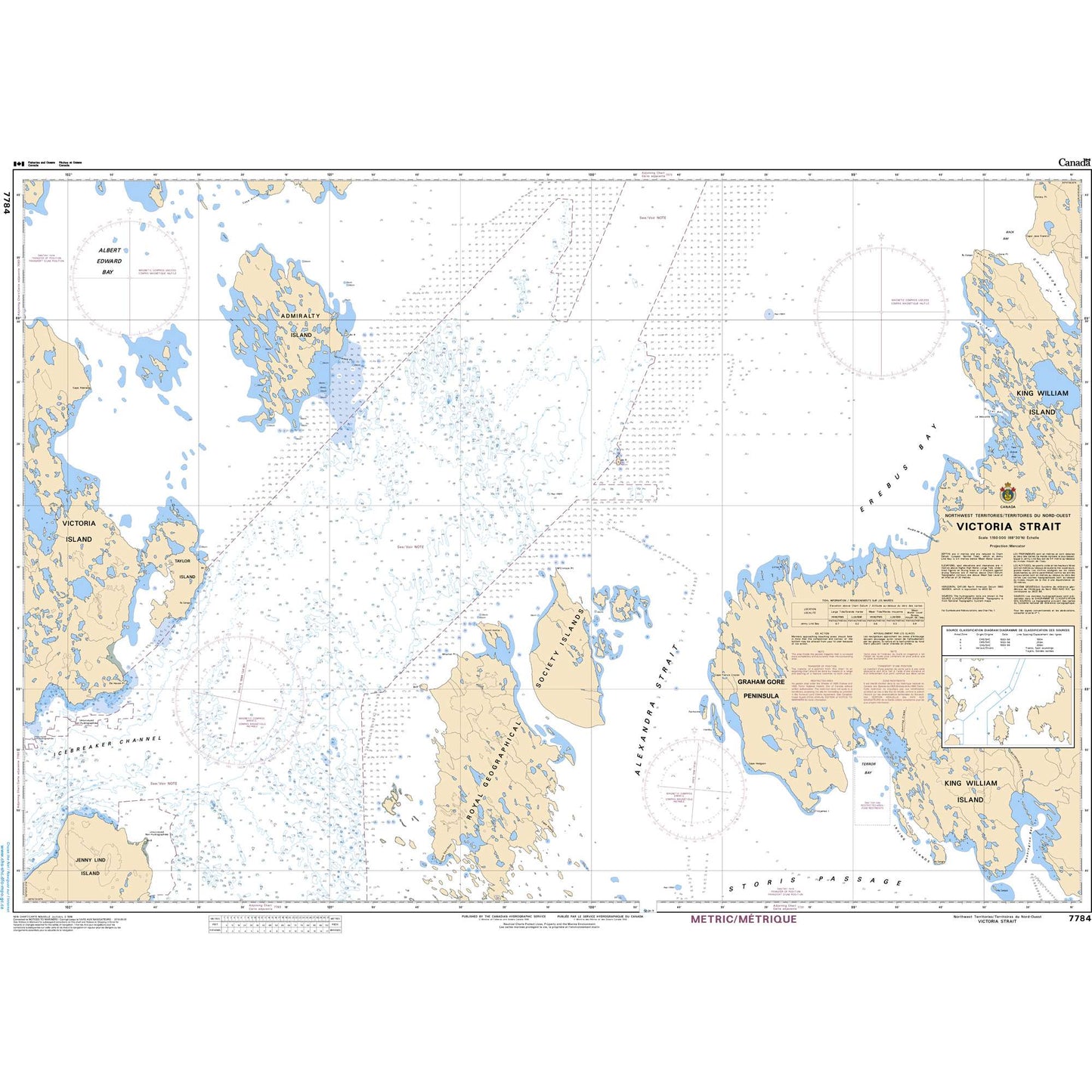 Paradise Clay CAN7784 CHS Chart Victoria Strait