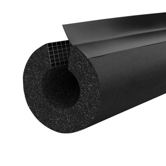 Jones Stephens I81034 3/4" ID (5/8" CTS) Self-Sealing Black Rubber Pipe Insulation with Overlap Tape, 1/2" Wall Thickness, 270 ft. per Carton