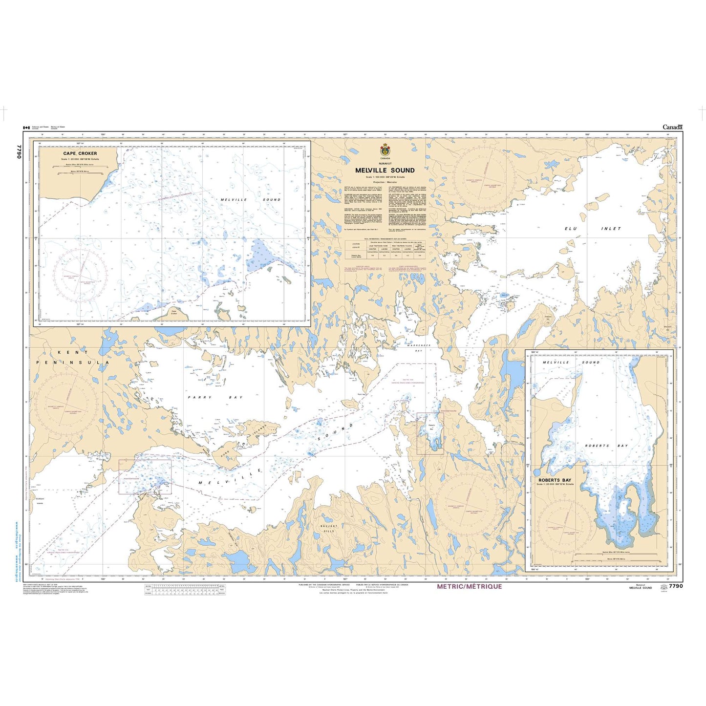 Paradise Clay CAN7790 CHS Chart Melville Sound