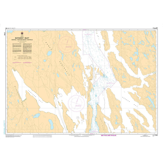 Paradise Clay CAN7792 CHS Chart Bathurst Inlet - Central Portion