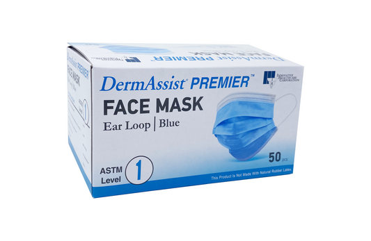 Innovative Healthcare 78-101 Dermassist Premier Face Masks – Item 78-101, One Size, 50/Dispenser, 10 Dispensers/Cs