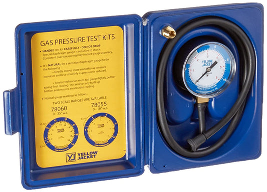 Yellow Jacket 78060 Complete Gas Pressure Test Kit 0-35" W.C.