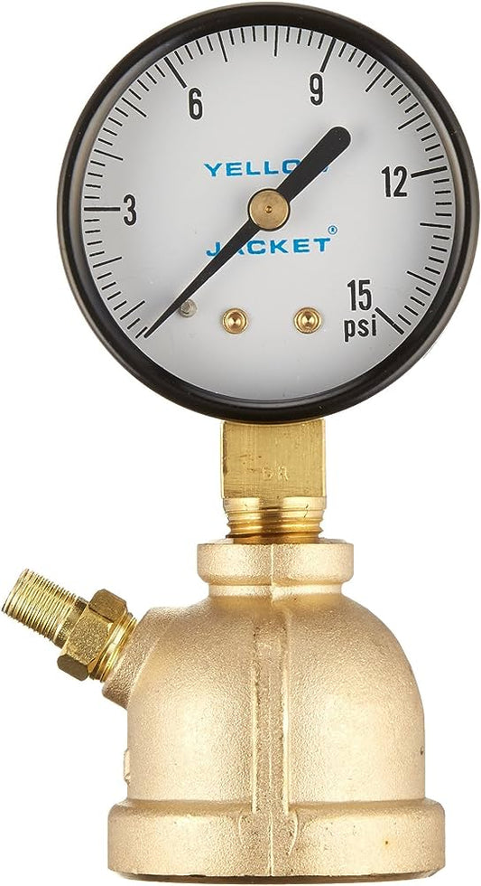 Yellow Jacket 78079 2" Test unit 0-15 lb. gauge 1" pipe