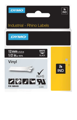 Dymo/Rhino 18445 Rhino 3/4" White Vinyl