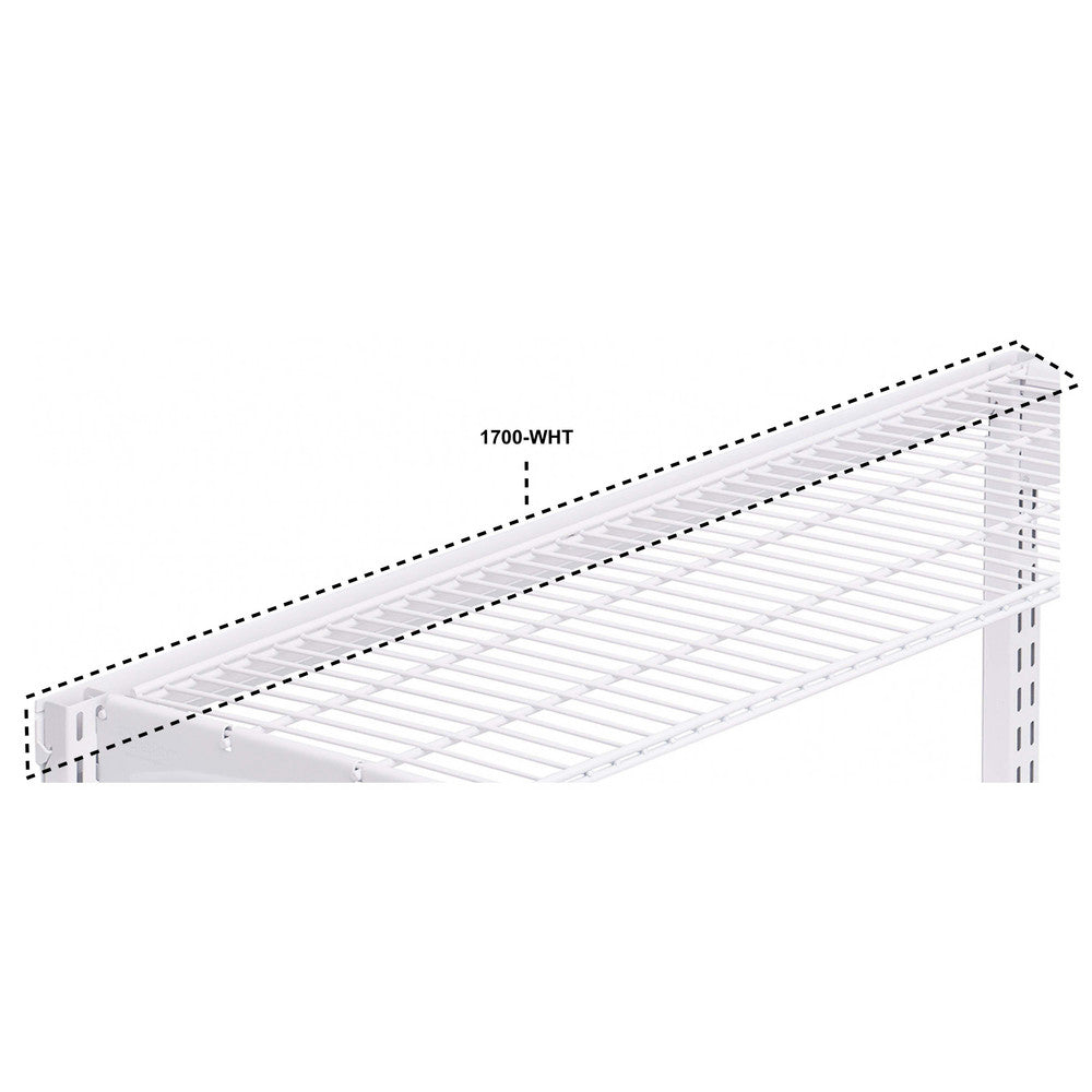Triton Products 1700-WHT 33" L x 1-3/4" H Top Track Wall Frame - White