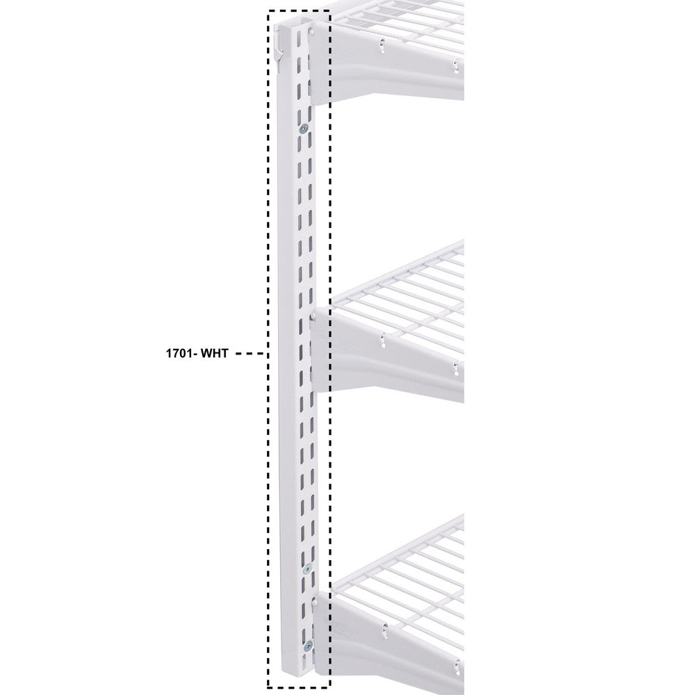 Triton Products 1701-WHT 63" Vertical Hang Rail & Hardware - White