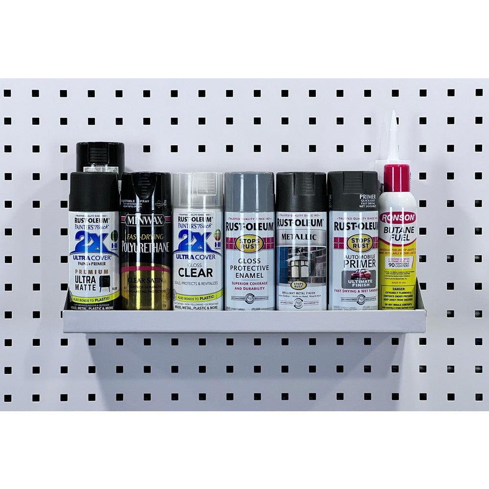 Triton Products 56186-WHT 18" W x 6-1/2" D White LocHook Shelf