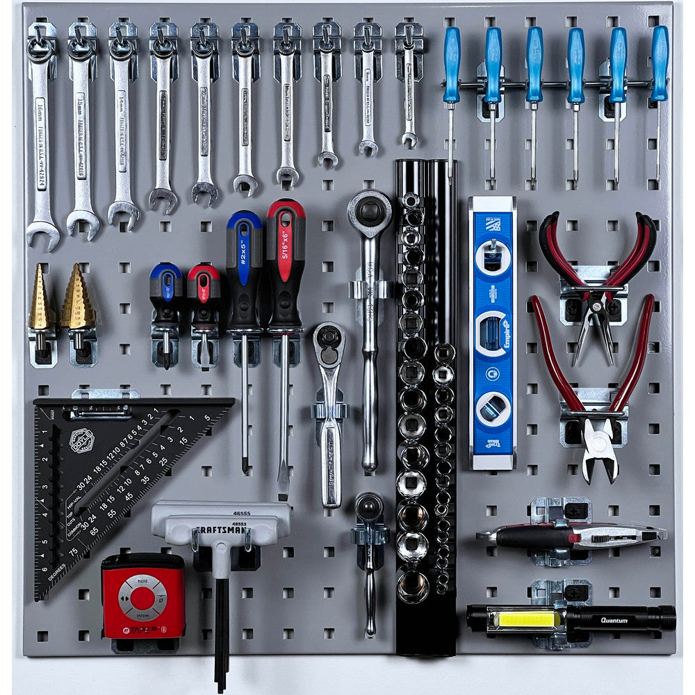 Triton Products LB1-G (2) 24" x 24" x 9/16" Gray LocBoard Pegboards