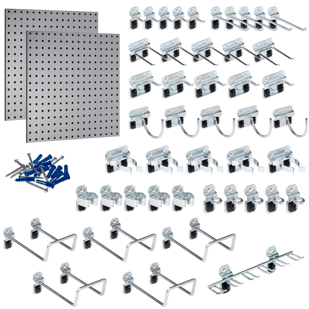 Triton Products LB1-GKit (2) 24" x 24" x 9/16" Gray LocBoards/46 Hooks