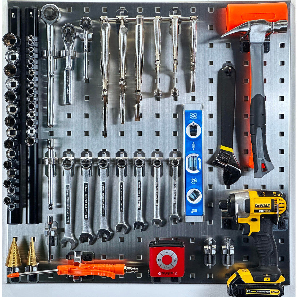 Triton Products LB1-S (2) 24" x 24" x 9/16" Stainless Steel LocBoard Pegboards
