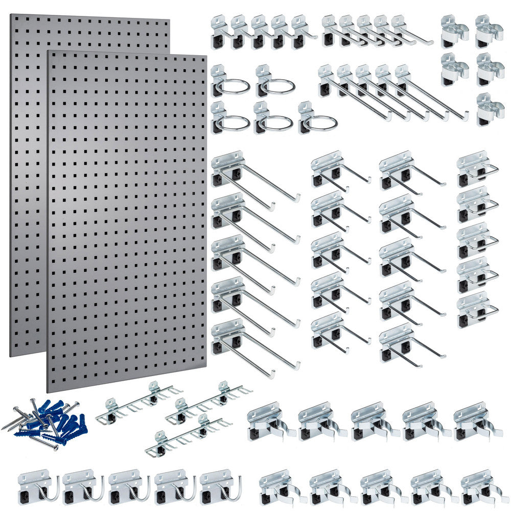 Triton Products LB2-GKit (2) 24" x 42-1/2" x 9/16" Gray LocBoards/63 Hooks