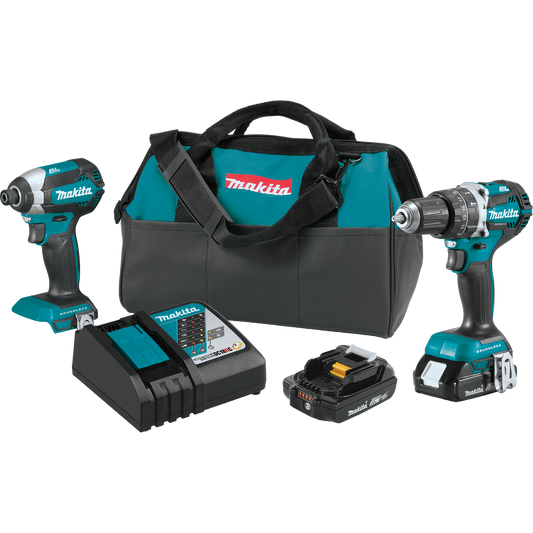 Makita XT269R 18V LXT® Lithium‘Ion Compact Brushless Cordless 2‘Pc. Combo Kit (2.0Ah)