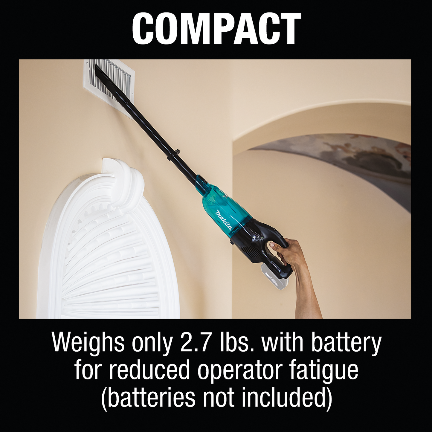 Makita XLC03ZBX4 18V LXT® Lithium‘Ion Brushless Compact Cordless Vacuum, Trigger w/ Lock, Tool Only