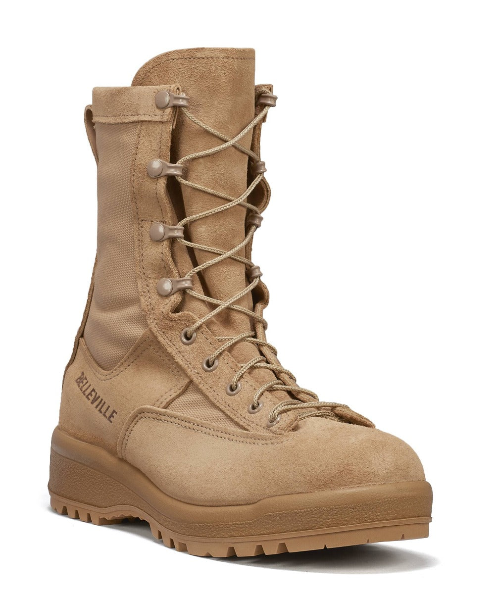 Belleville 790V 080R Men’s 8” Waterproof Flight & Combat Boots – Desert Tan Military Tactical Duty Boots, Size 8 Regular