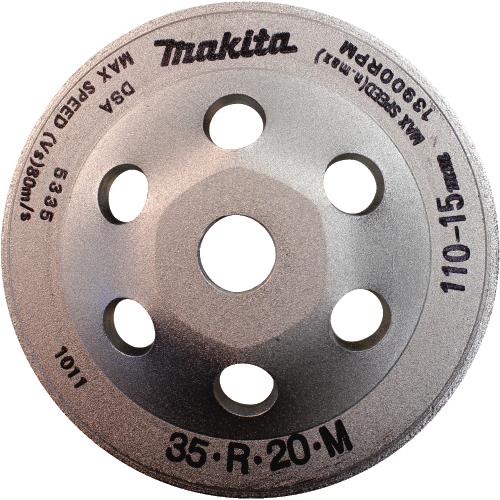 Makita 792289-1 4‘3/8" Diamond Cup Wheel, Continuous Rim