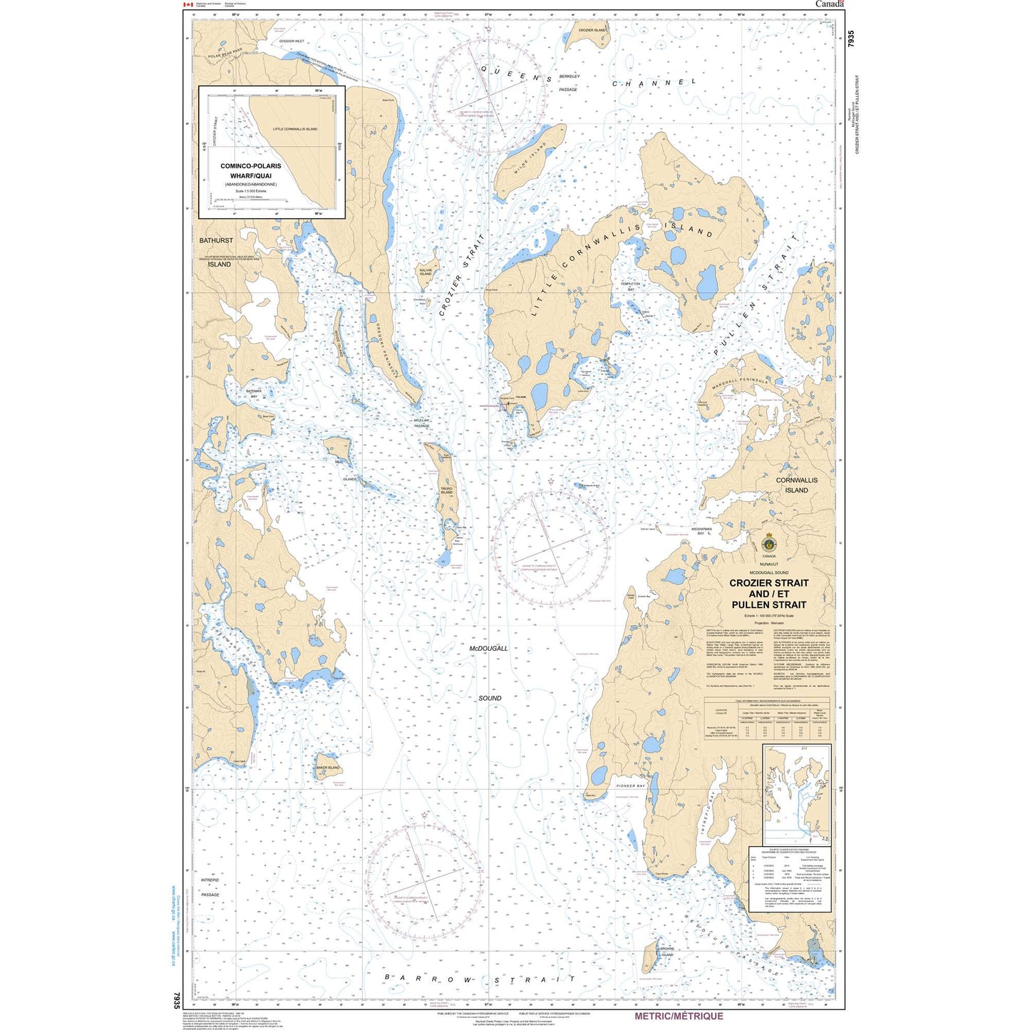 Paradise Clay CAN7935 CHS Chart Crozier Strait and/et Pullen Strait
