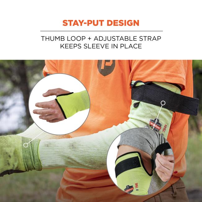 Ergodyne 17947 ProFlex 7941-PR Cut-Resistant Protective Arm Sleeve - ANSI A4, EN388: 3X4XD, Moisture-Wicking