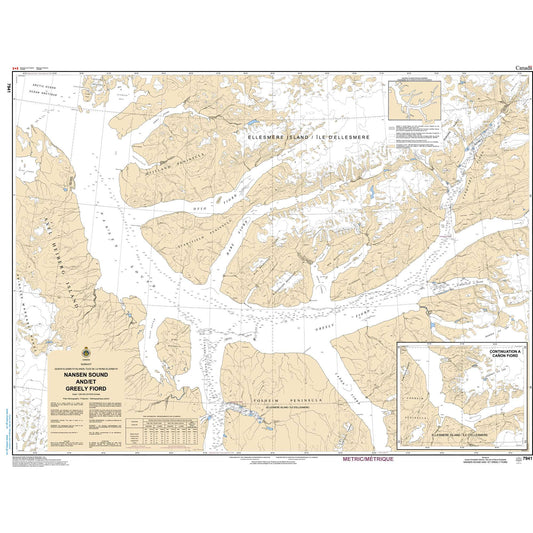 Paradise Clay CAN7941 CHS Chart Nansen Sound and Greely Fiord